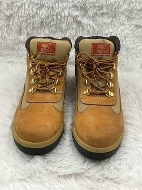 Timberland Men's Wheat/Tan Work Boots with Gold Hardware